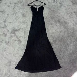 Jump, size 5/6, long adjustable prom dress blue and black